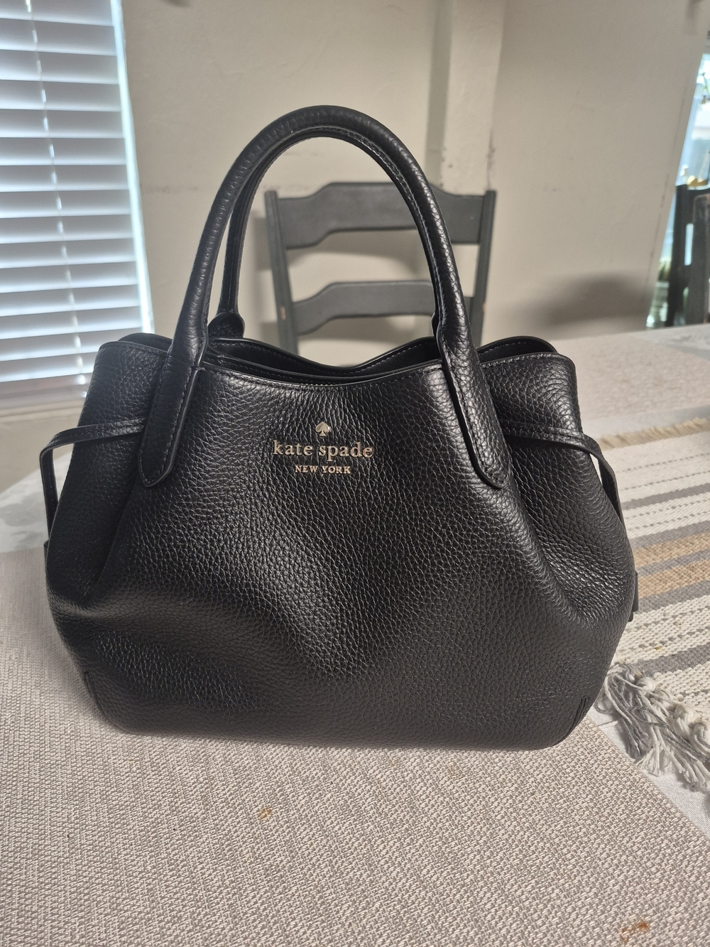 kate spade New York Black Leather Satchel